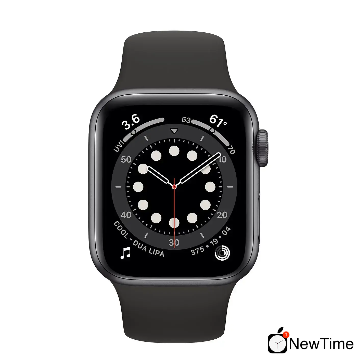 Apple Watch Series 6 GPS 40mm Space Gray Aluminum Case with Black Sport Band (MG133)